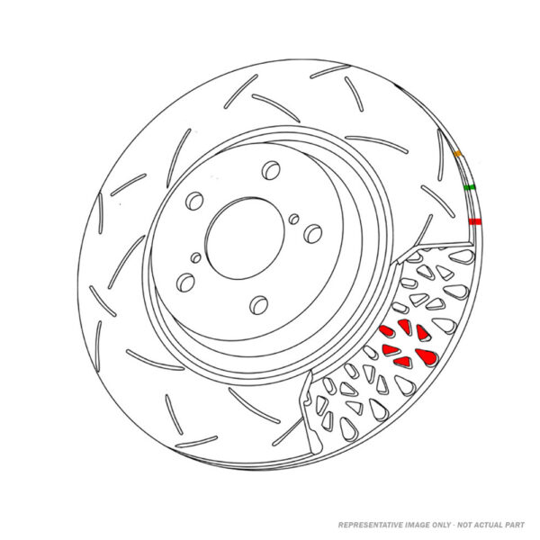 DBA43849S - 4000 Series T3 Brake Rotor; Rear - Image 3