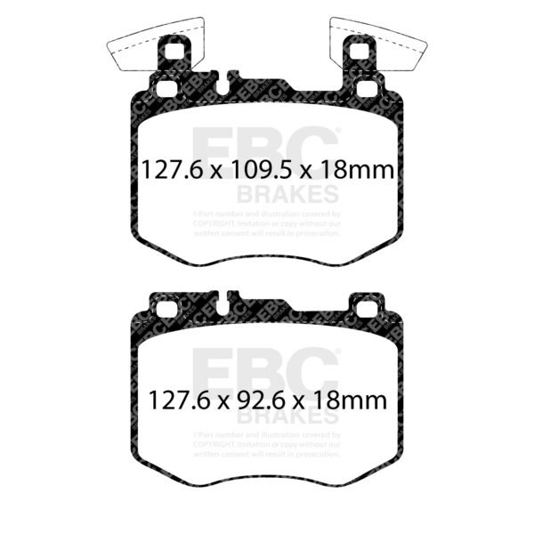 DP42542R - EBC Yellowstuff Brake Pads; Front - Image 2