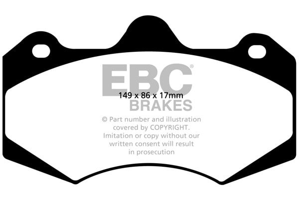 DP5042NDX - EBC Bluestuff NDX Brake Pads; Front - Image 2