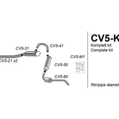 Simons Cat-Back System – Volvo 164 B30E 1970-1973