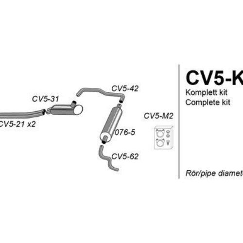 Simons Cat-Back System – Volvo 164 B30E 1974