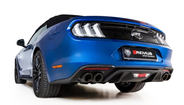 Remus Racing Cat-Back System – Mustang coupe +GPF 8/2017- 5.0 V8 331 kW GPF (particulate filter): cabrio/coupe Facelift - Image 3