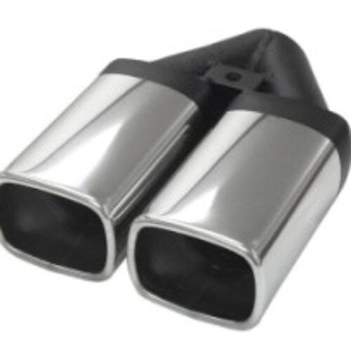 Simons Exhaust Tip Twin Quattro angular 2x 70×90 mm, length 240 mm – Ø 63.5 mm (2.5″)