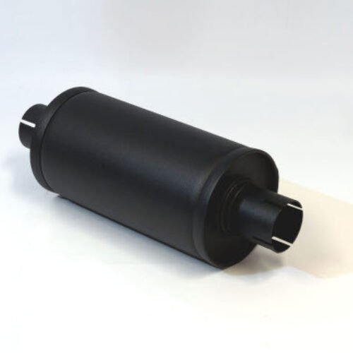 Simons Silencer Ø 125 mm – Ø 50.8 mm (2″) Mild Steel