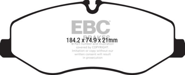 DP42223R - EBC Yellowstuff Brake Pads; Front - Image 2