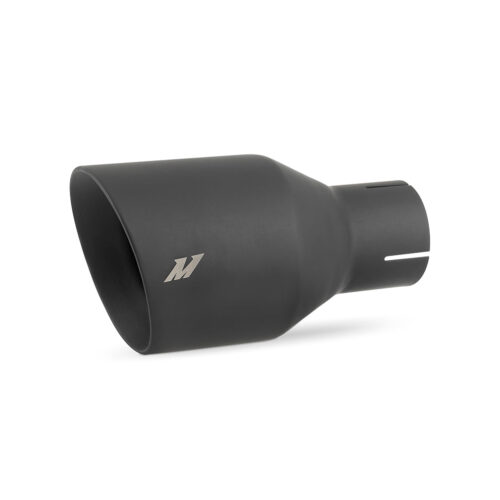 Clamp-On Double Wall Exhaust Tip, 2.5″ Inlet, Slash Cut, BK – MMEXH-TIP-DW25BK