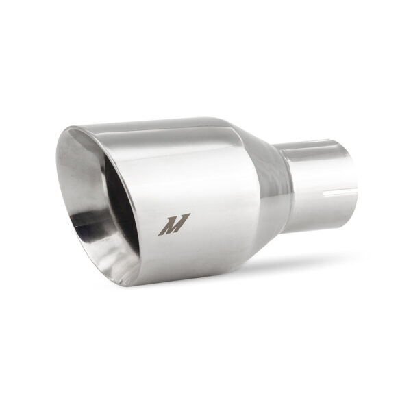 Clamp-On Double Wall Exhaust Tip, 2.5" Inlet, Slash Cut, P - MMEXH-TIP-DW25P