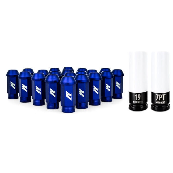 Aluminum Locking Lug Nuts 1/2 x 20, 23pc Set, Blue - MMLG-1220-23LBL
