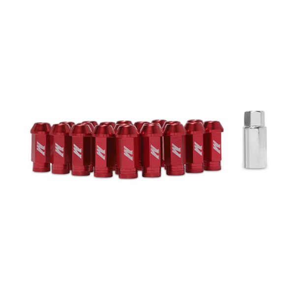 Aluminum Locking Lug Nuts M12 x 1.5 Red, 20pc - MMLG-15-20LRD