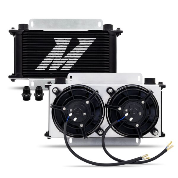 Universal Oil Cooler Kit, 19-Row Cooler + 2x 5" Fans - MMOC-19-K