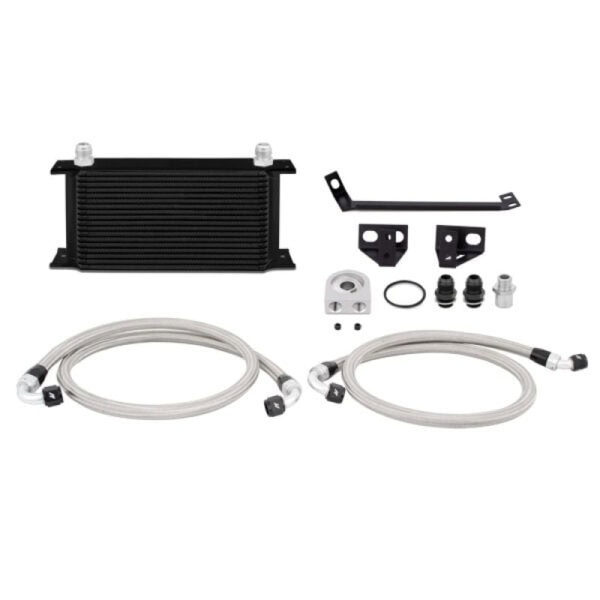 Ford Mustang 15+ EcoBoost Oil Cooler Kit Black - MMOC-MUS4-15BK