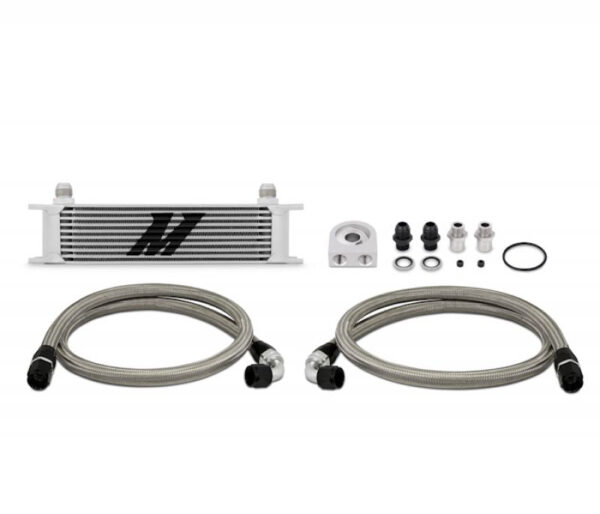 Universal Oil Cooler Kit 10 Row Silver - MMOC-U