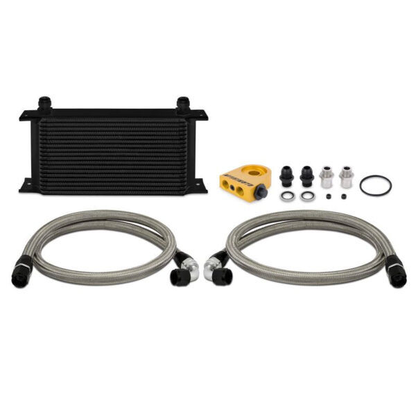 Universal Thermostatic Oil Cooler 19 Row Black - MMOC-ULTBK
