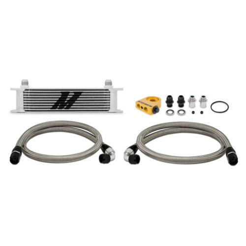 Universal Thermostatic Oil Cooler 10 Row Silver – MMOC-UT