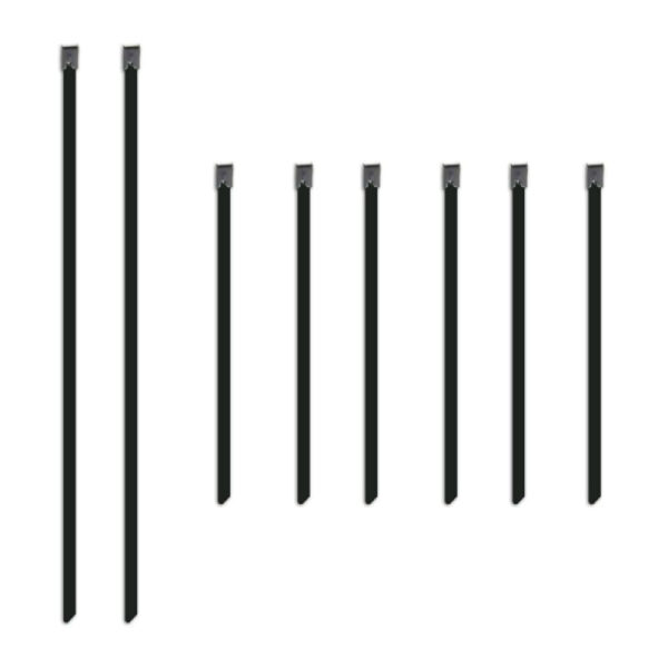 Set of Six 6" & Two 14" Stainless Locking Ties - MMTW-TIES