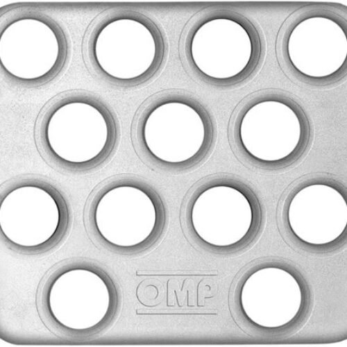 OMP CO-DRIVER’S FOOTREST IN SANDBLASTED ALUMINUM SILVER