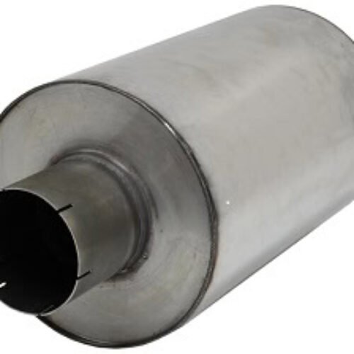 Simons Silencer round 300 mm, length 480 mm – Ø 101.6 mm (4″) Stainless Steel