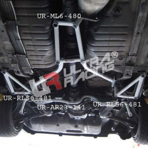 Nissan Skyline R32 GTR Ultra Racing 2x 4-Point Mid Lower Braces – UR-MS8-480P