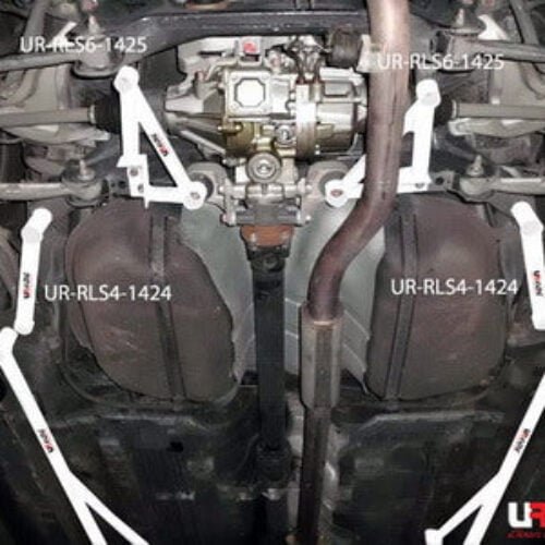 Mitsubishi EVO x Ultra Racing 2x 2-Point Rear Side Bars 1424-Point – UR-RS4-1424P