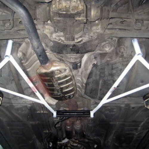 BMW 3-Series E46 99-05 Ultra Racing 2x 3-Point Rear Member Braces – UR-RS6-995P