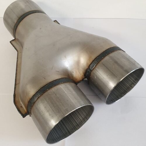 RMT Racing Stainless Steel Exhaust Y-Pipe – 2.5 inch / 63.5mm to 2x 63.5mm