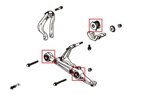 Front Lower Arm Bushing Honda Civic - Image 5