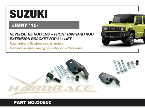 Reverse Tie Rod End + Front Panhard Rod Extension Bracket Suzuki Jimny - Image 2