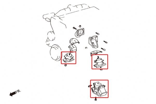 Reinforced Engine & Trans Harden Rubber Mounts Toyota Supra - Image 2