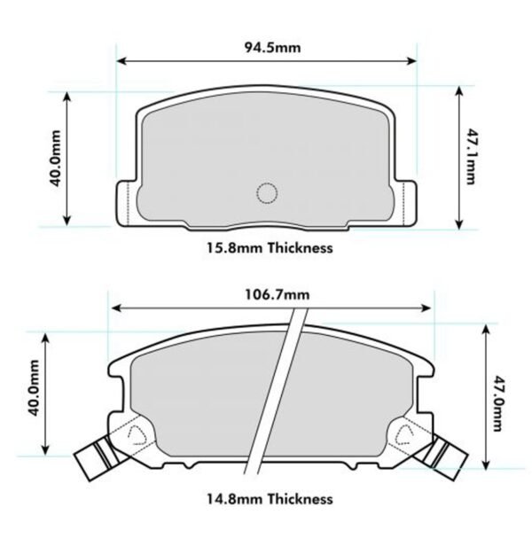 0405PT - PBS ProTrack Brake Pads; Rear - Image 2