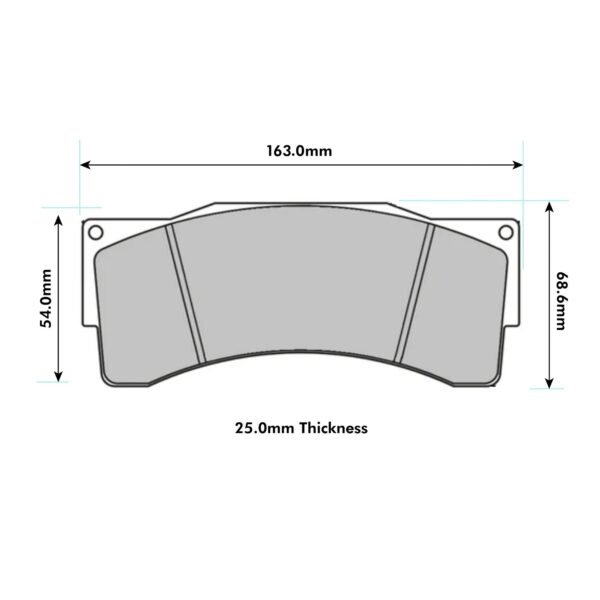 8795PC25S2 - PBS ProComp S2 Brake Pads; Front - Image 2