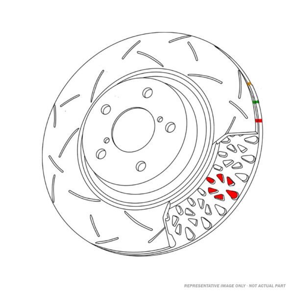 DBA43007S - 4000 Series T3 Brake Rotor; Rear - Image 3