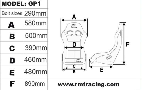 RMT Racing GP1 Bucket Seat