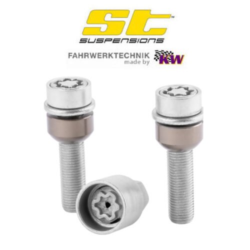 ST Suspensions Wheel Lock Bolt M14x1.5 R14 — 58mm, M14 ball/conical, SW19