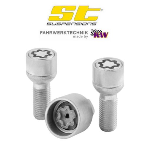 ST Suspensions Wheel Lock Bolt M14x1.5 R13 — 37mm, M14 ball/conical, SW17