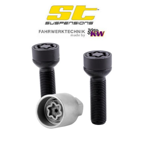 ST Suspensions Wheel Lock Bolt M14x1.5 R13 — 42mm, M14 ball/conical, SW17 (56120179)