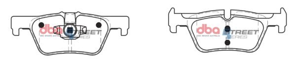 DB2224SS - DBA Street Series Brake Pads; Rear - Image 3