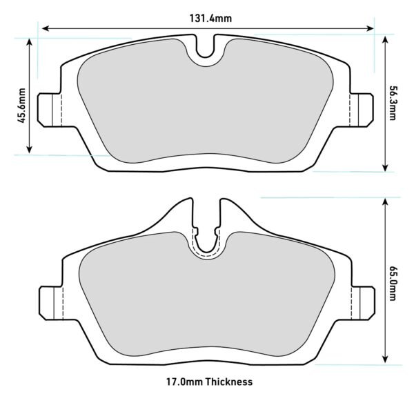 8403PT - PBS ProTrack Brake Pads; Front - Image 2
