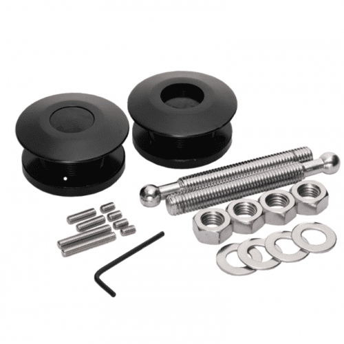RMT Racing Quick-Latch Low Profile Hood Pin Set 63mm – Satin Black (Pair)