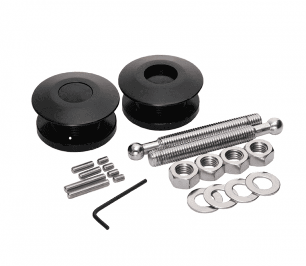 RMT Racing Quick-Latch Low Profile Hood Pin Set 63mm - Satin Black (Pair)
