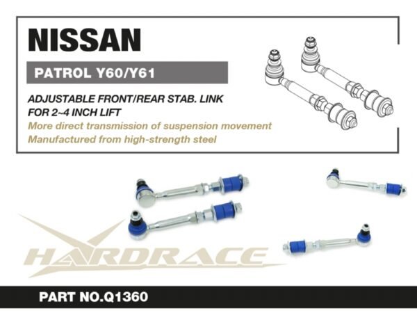 Front/rear Adj. Stabilizer Link Nissan Patrol - Image 2