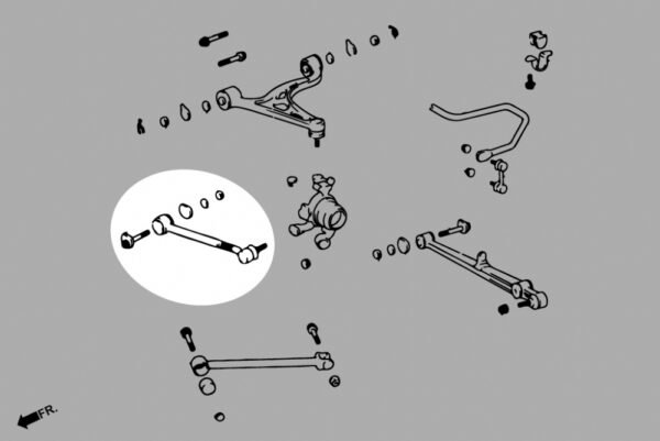 Adj. Rear Toe Control Arm Lexus GS, SC, Toyota Soarer - Image 2