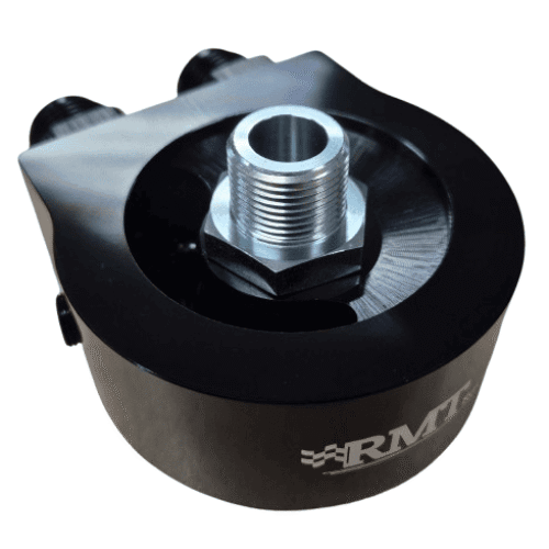 RMT Racing Oil Filter Sandwich Plate Adapter Set – AN-10, Black Anodised