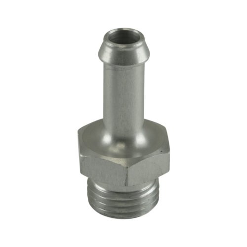 Fitting 8mm / 5/16″ Hose End to -6 AN ORB Male Straight – Silver