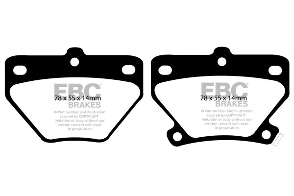 DP41326R - EBC Yellowstuff Brake Pads; Rear - Image 4